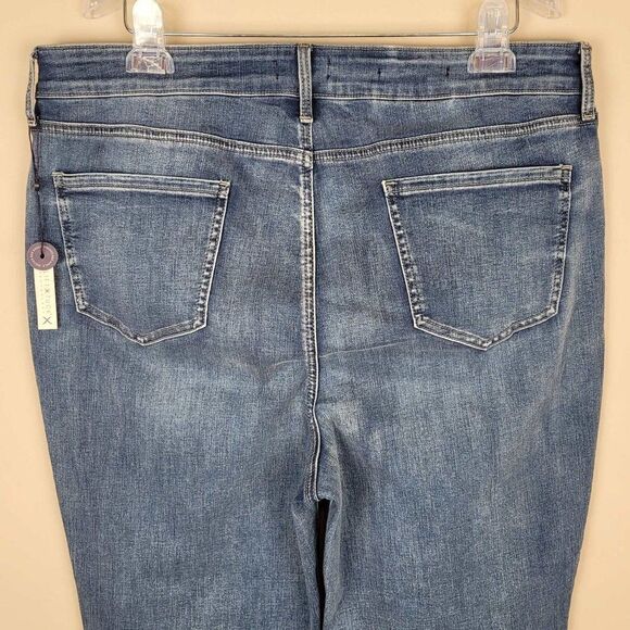 NYDJ Marilyn Straight Fantasy Jeans High Rise Ankle Blue Size 18 NWT - Picture 7 of 14